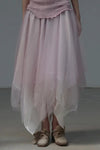 Marc Le Bihan 2591 yarn skirt Pink/White